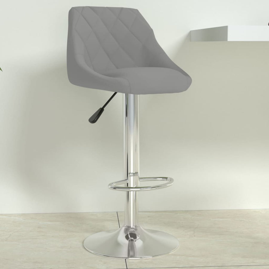 Barkruk Fluweel Lichtgrijs 1