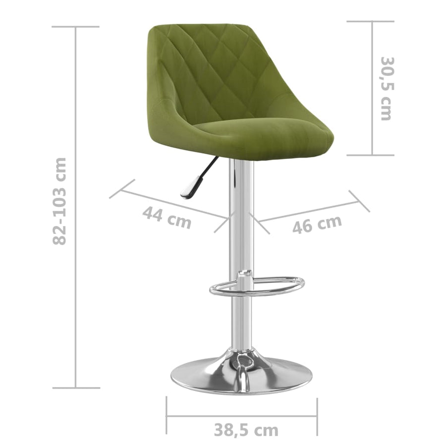 Barkruk Fluweel Lichtgroen 1