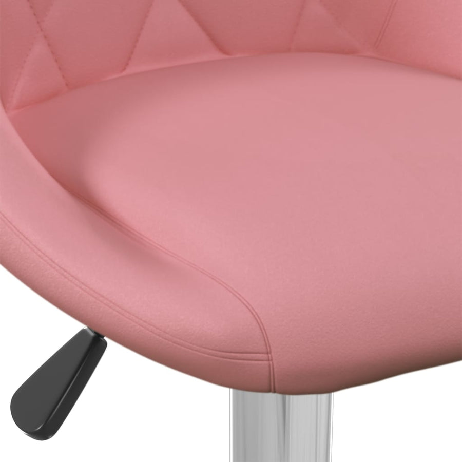 Barkruk fluweel roze