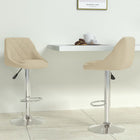 Bar stools 2 pcs velvet cream