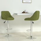 Barkrukken 2 st fluweel lichtgroen 46x44x(82-103) cm