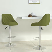 Barkrukken 2 st fluweel lichtgroen 46x44x(82-103) cm