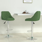 Barkrukken 2 st fluweel donkergroen 46x44x(82-103) cm