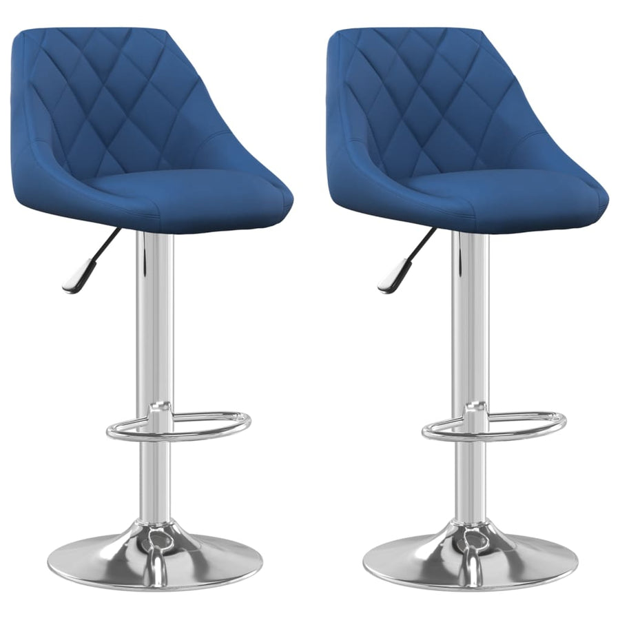 Barkrukken Fluweel 2 Blauw