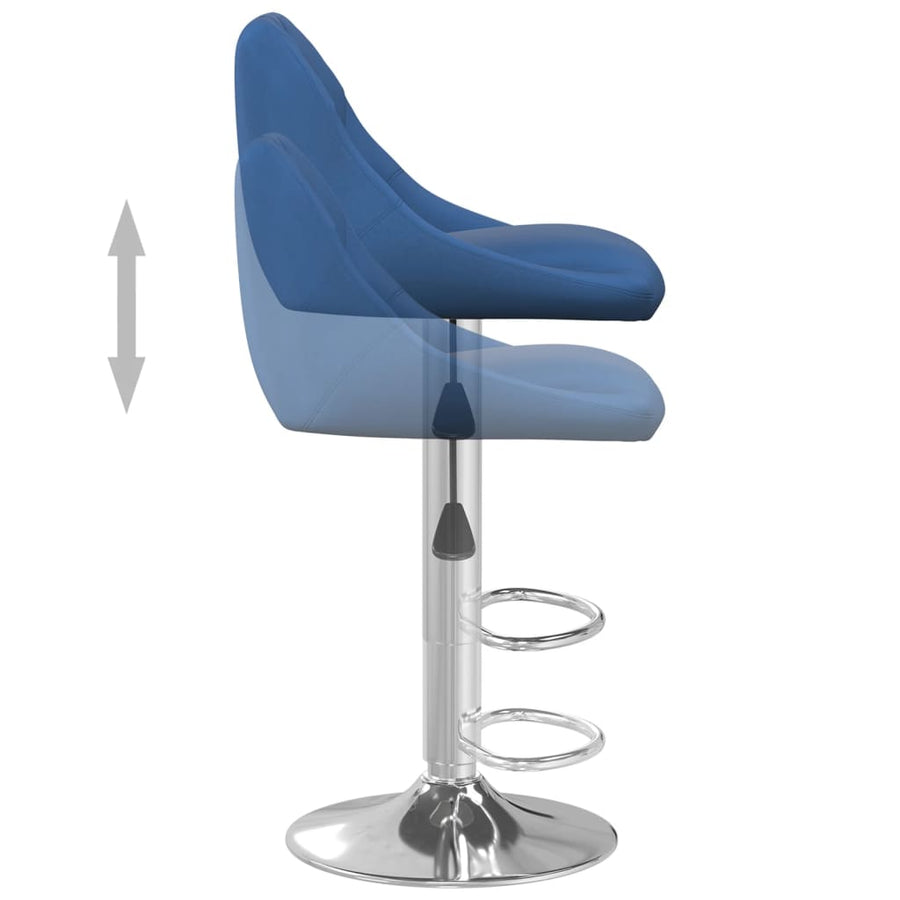 Barkrukken Fluweel 2 Blauw
