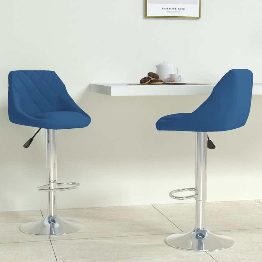 Barkrukken Fluweel 2 Blauw