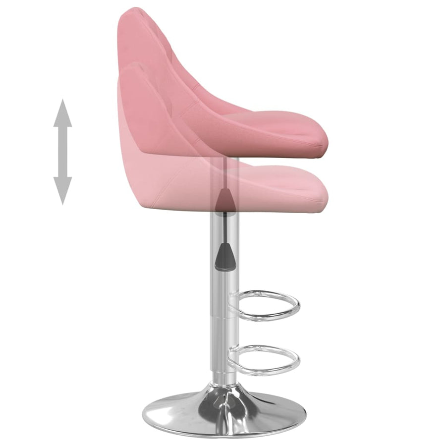 Barkrukken Fluweel 2 Roze