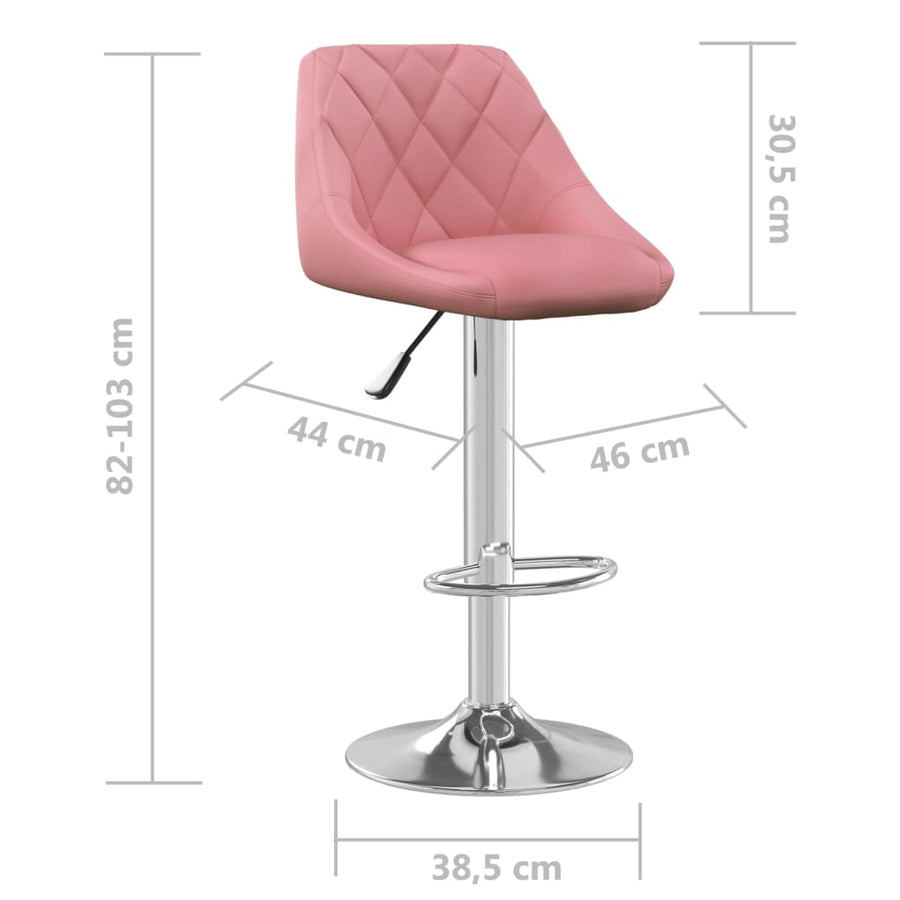 Barkrukken Fluweel 2 Roze