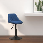 Barkruk fluweel blauw 46x44x(62,5-77,5) cm