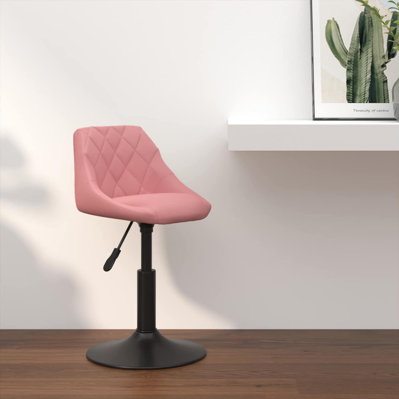 Barkruk Geometrisch 46 X 44 X (62.5-77.5) Cm Kunstleer Roze