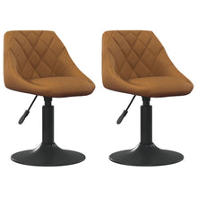 Eetkamerstoelen Draaibaar 2 St Fluweel Bruin