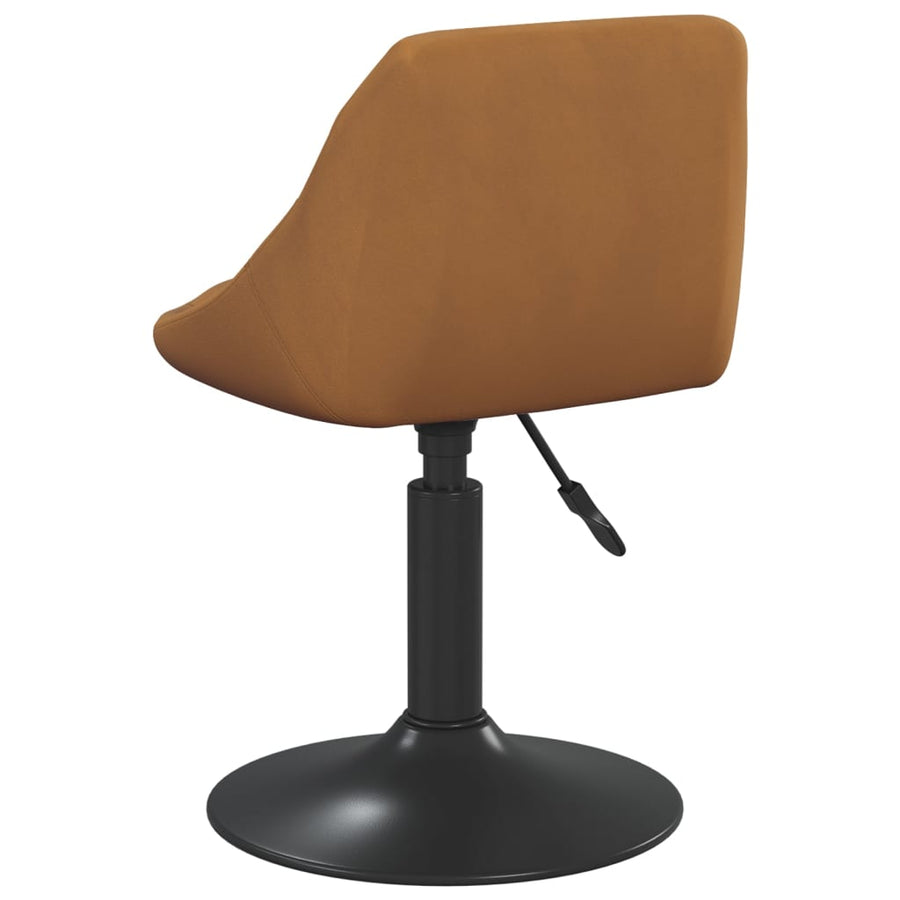 Eetkamerstoelen Draaibaar 2 St Fluweel Bruin