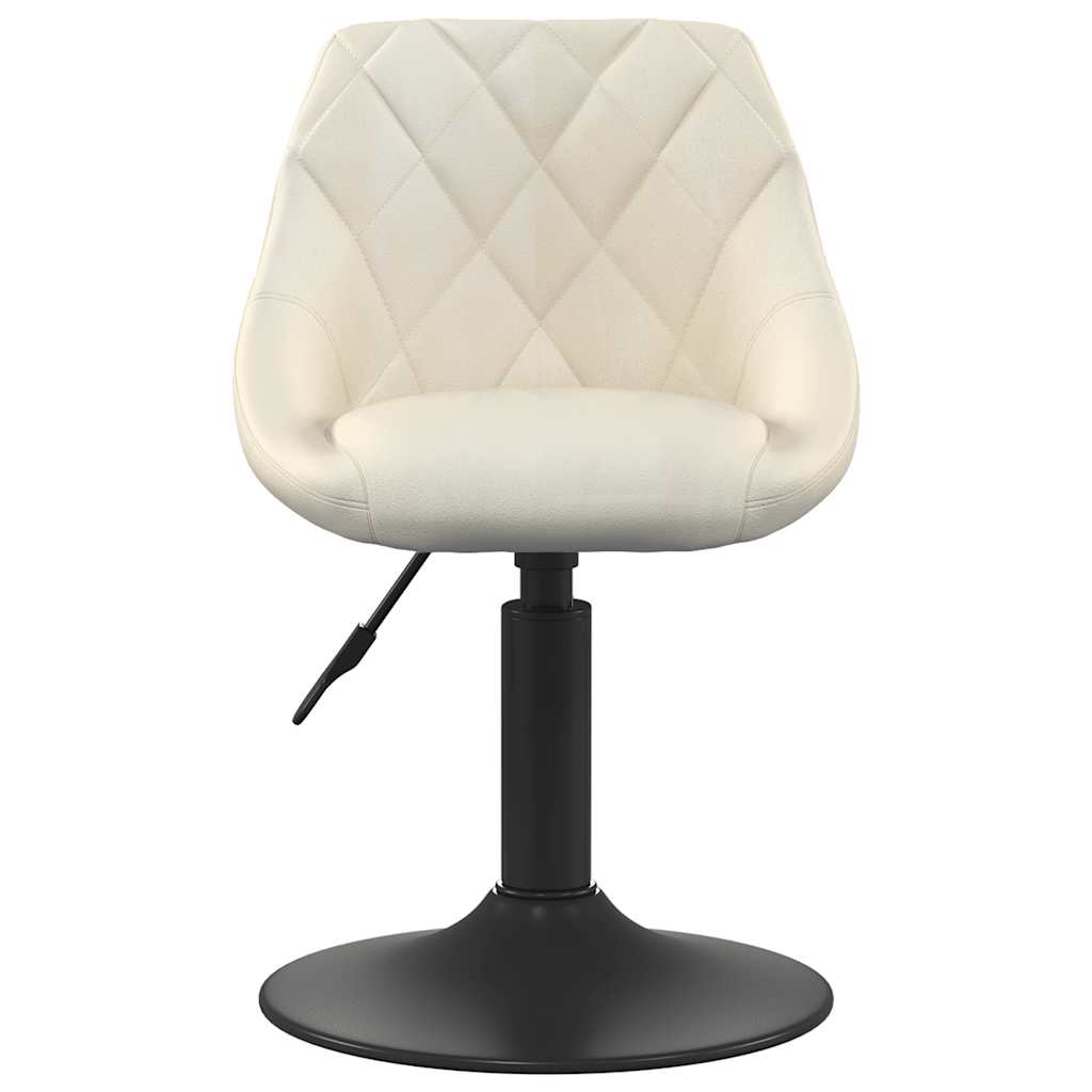 Eetkamerstoelen draaibaar 2 st fluweel crèmekleurig