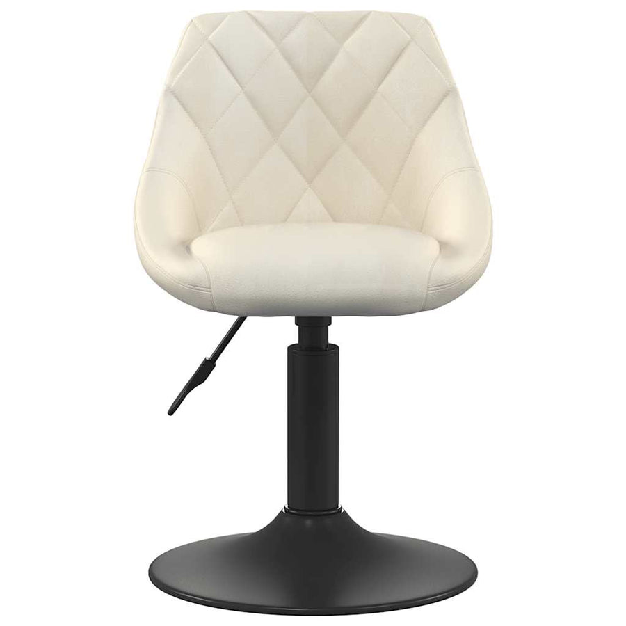 Eetkamerstoelen draaibaar 2 st fluweel crèmekleurig