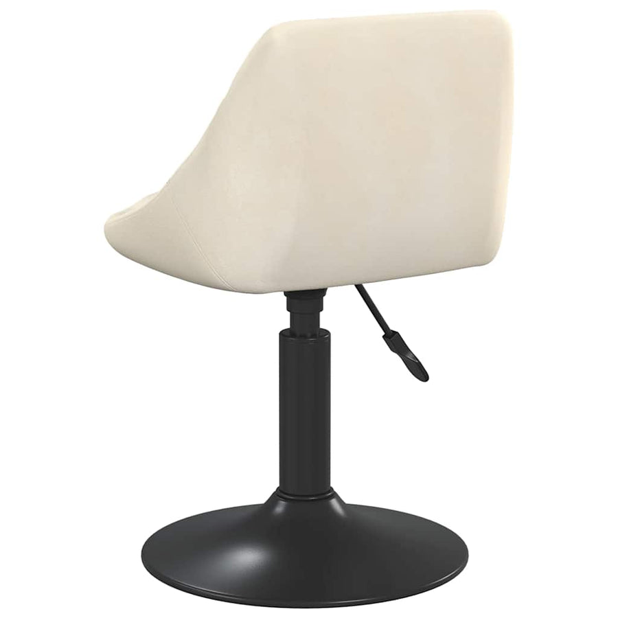 Eetkamerstoelen draaibaar 2 st fluweel crèmekleurig