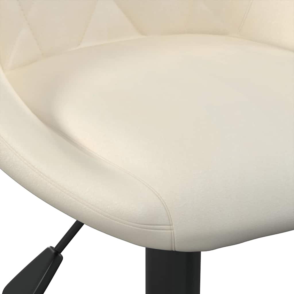 Eetkamerstoelen draaibaar 2 st fluweel crèmekleurig