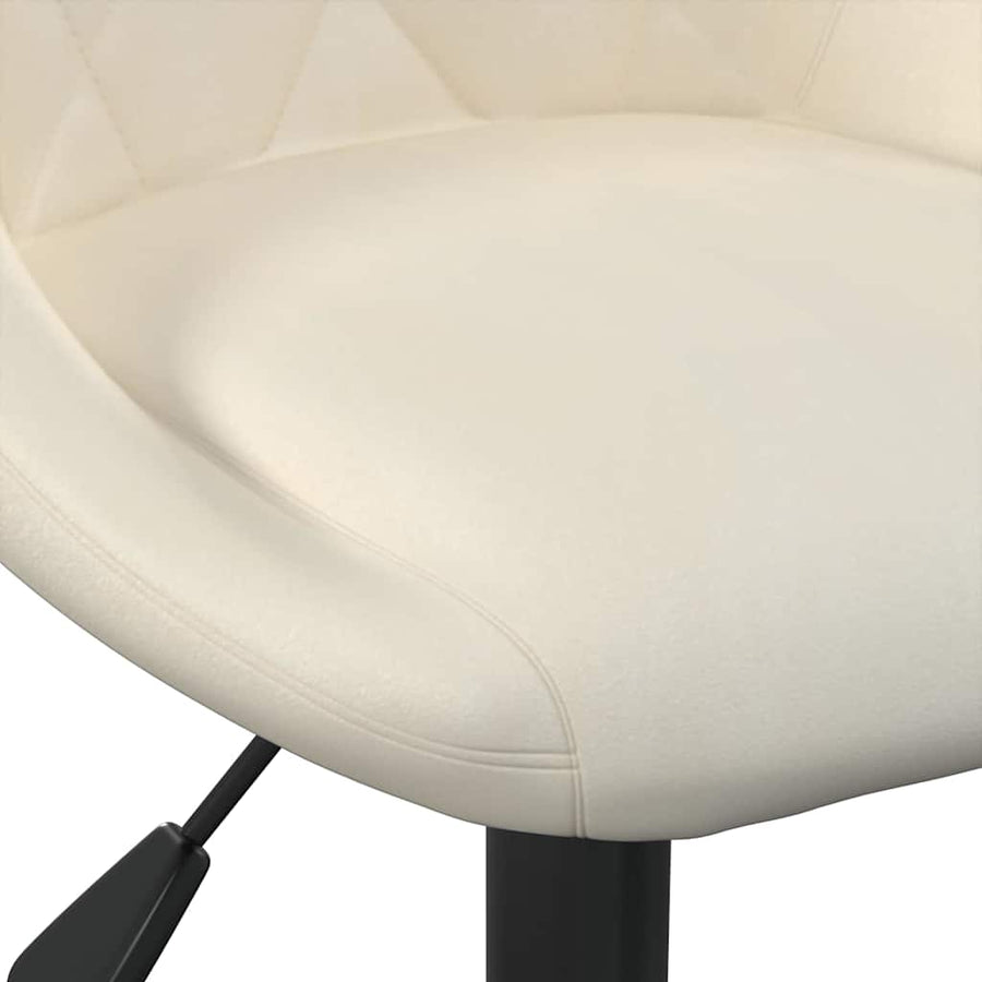 Eetkamerstoelen draaibaar 2 st fluweel crèmekleurig