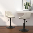 Eetkamerstoelen draaibaar fluweel crème 2 stuks