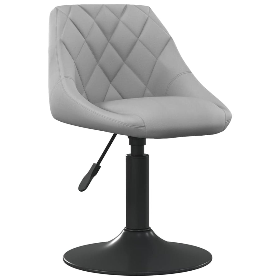 Eetkamerstoelen Draaibaar Fluweel 2 Lichtgrijs