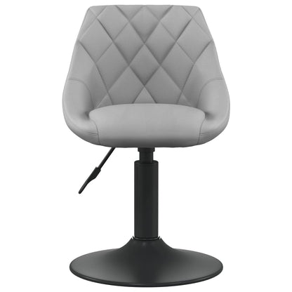 Eetkamerstoelen Draaibaar Fluweel 2 Lichtgrijs