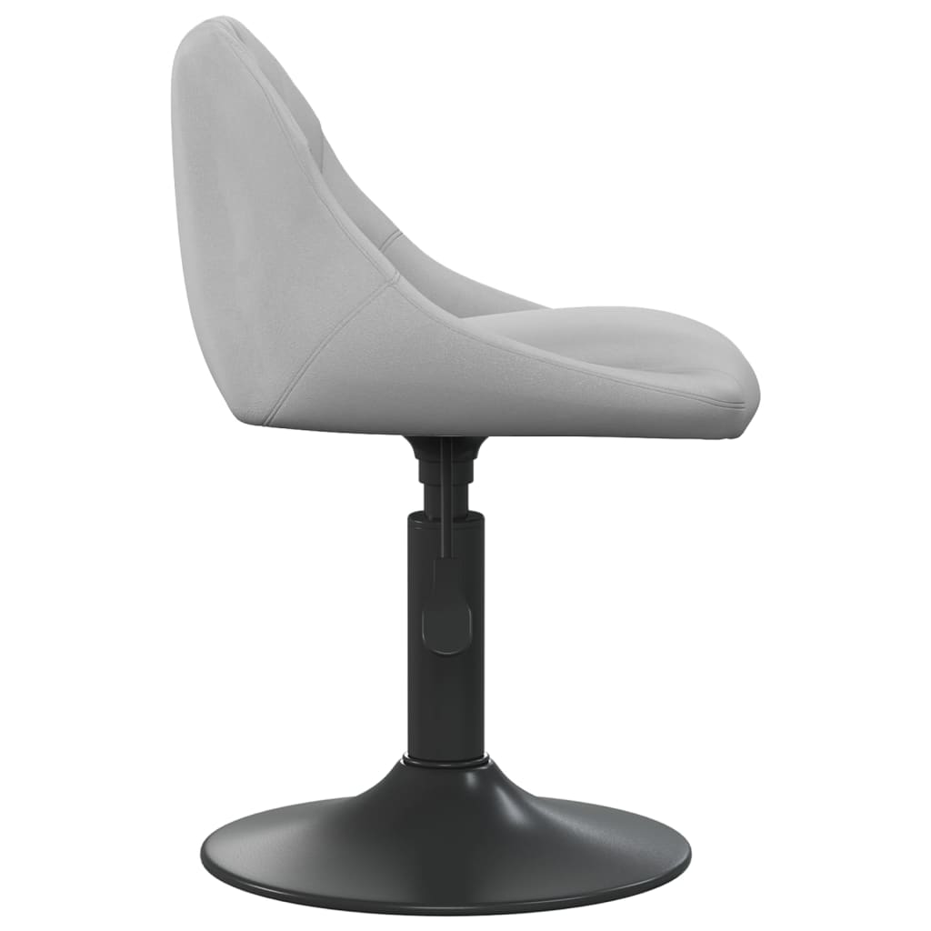 Eetkamerstoelen Draaibaar Fluweel 2 Lichtgrijs