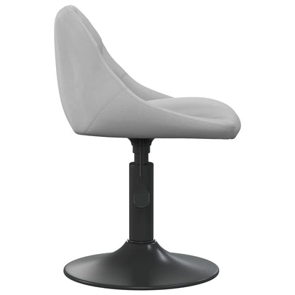 Eetkamerstoelen Draaibaar Fluweel 2 Lichtgrijs