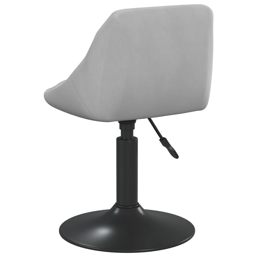 Eetkamerstoelen Draaibaar Fluweel 2 Lichtgrijs