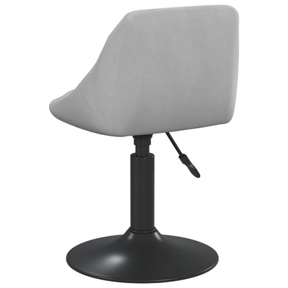 Eetkamerstoelen Draaibaar Fluweel 2 Lichtgrijs