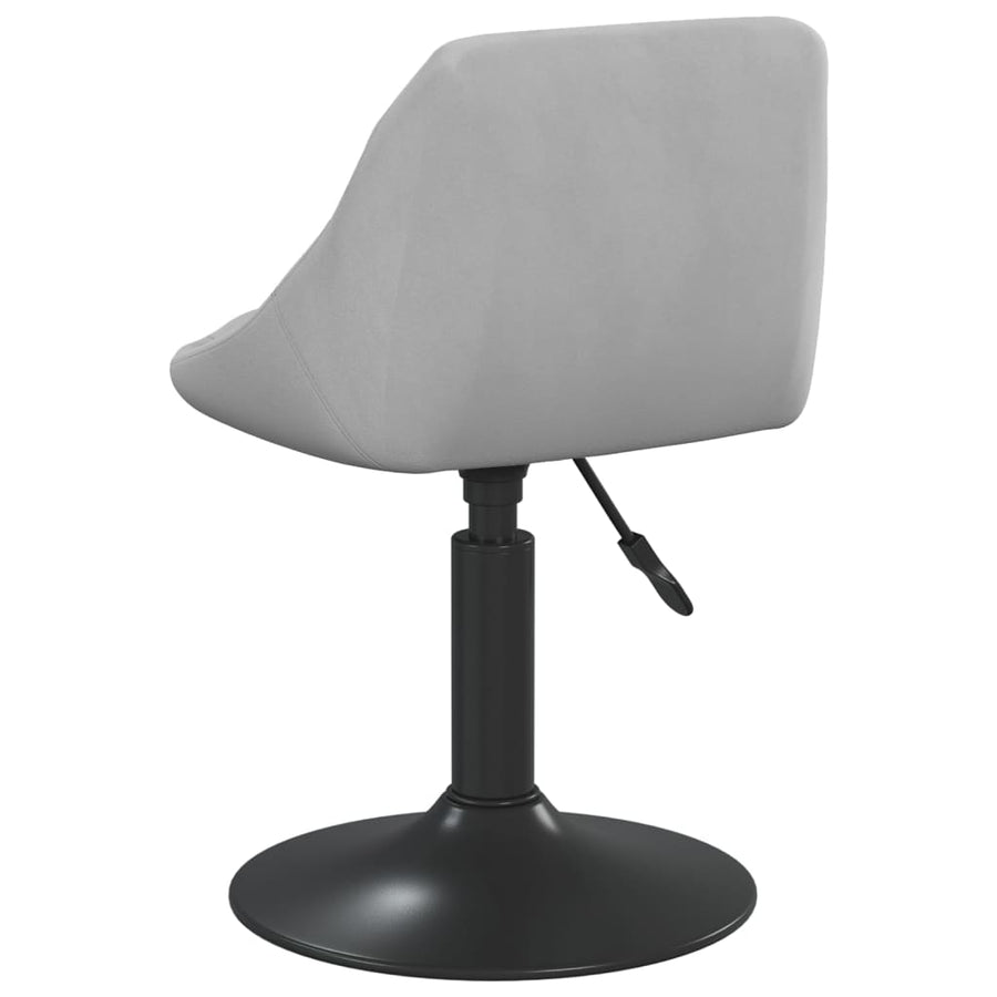 Eetkamerstoelen Draaibaar Fluweel 2 Lichtgrijs