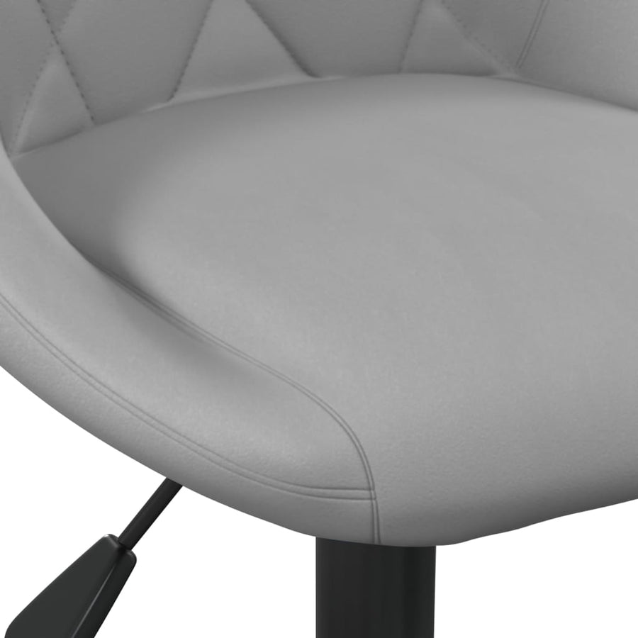 Eetkamerstoelen Draaibaar Fluweel 2 Lichtgrijs
