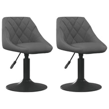 Eetkamerstoelen Draaibaar Fluweel 2 Donkergrijs