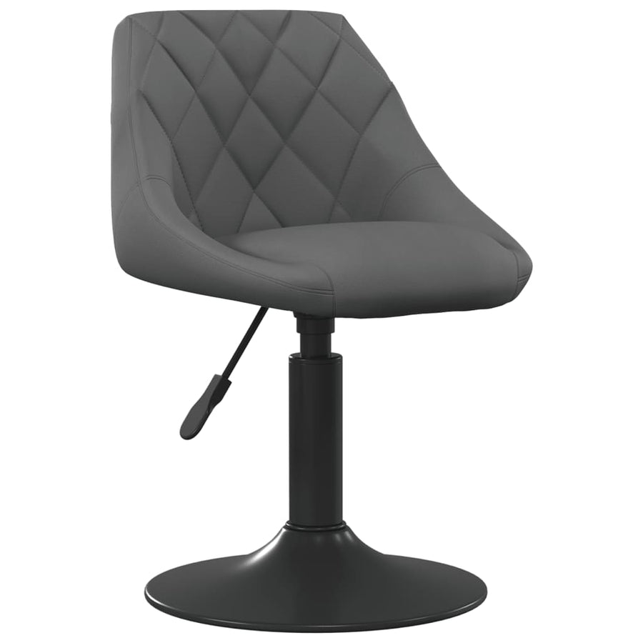 Eetkamerstoelen Draaibaar Fluweel 2 Donkergrijs
