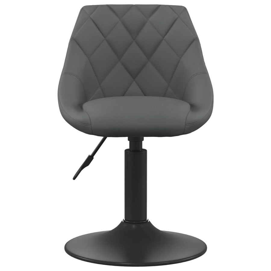 Eetkamerstoelen Draaibaar Fluweel 2 Donkergrijs