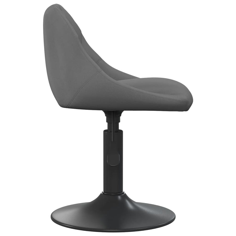 Eetkamerstoelen Draaibaar Fluweel 2 Donkergrijs