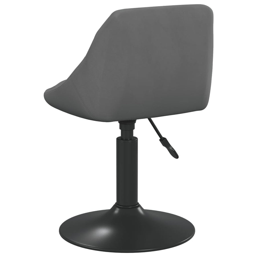 Eetkamerstoelen Draaibaar Fluweel 2 Donkergrijs