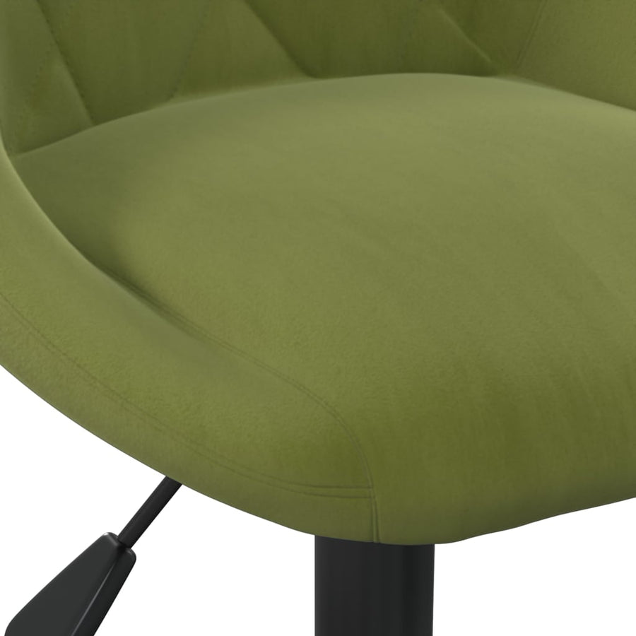 Eetkamerstoelen draaibaar 2 st fluweel lichtgroen