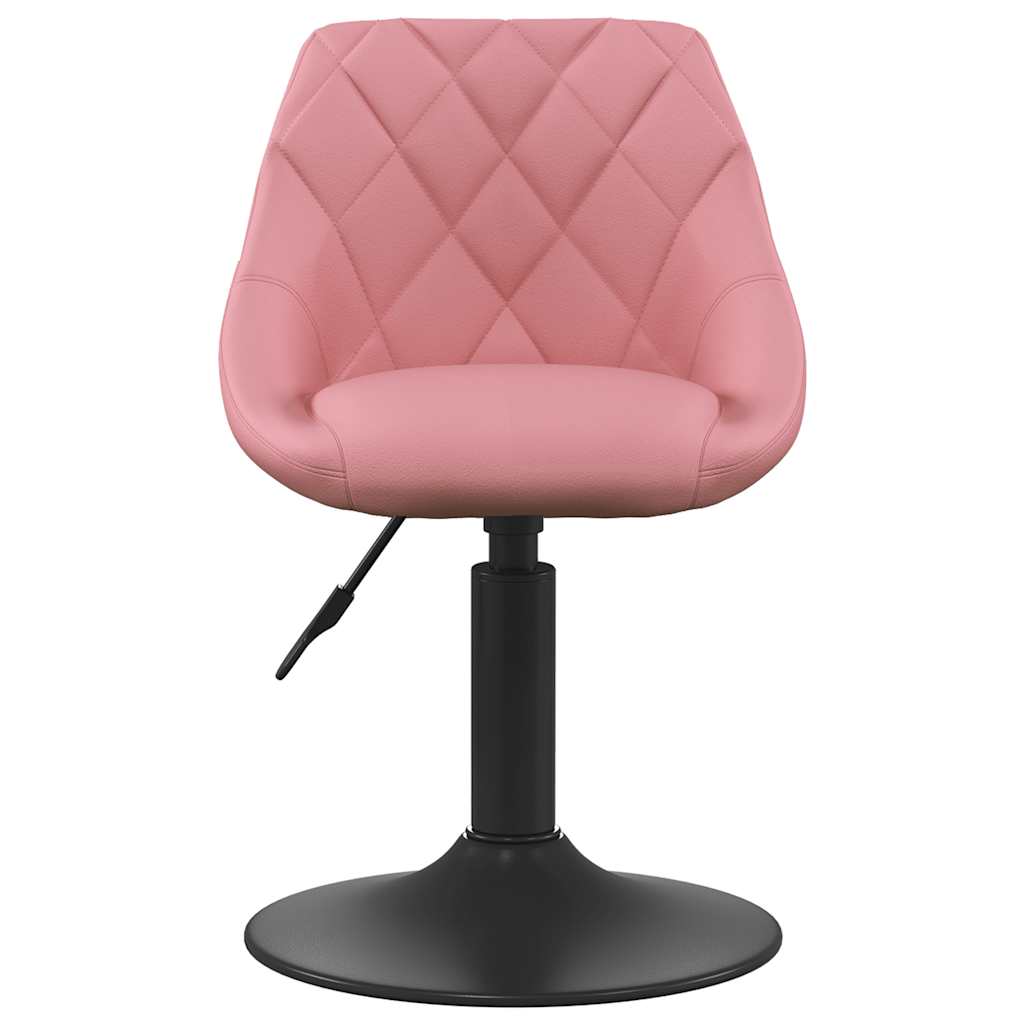 Eetkamerstoelen draaibaar 2 st fluweel roze