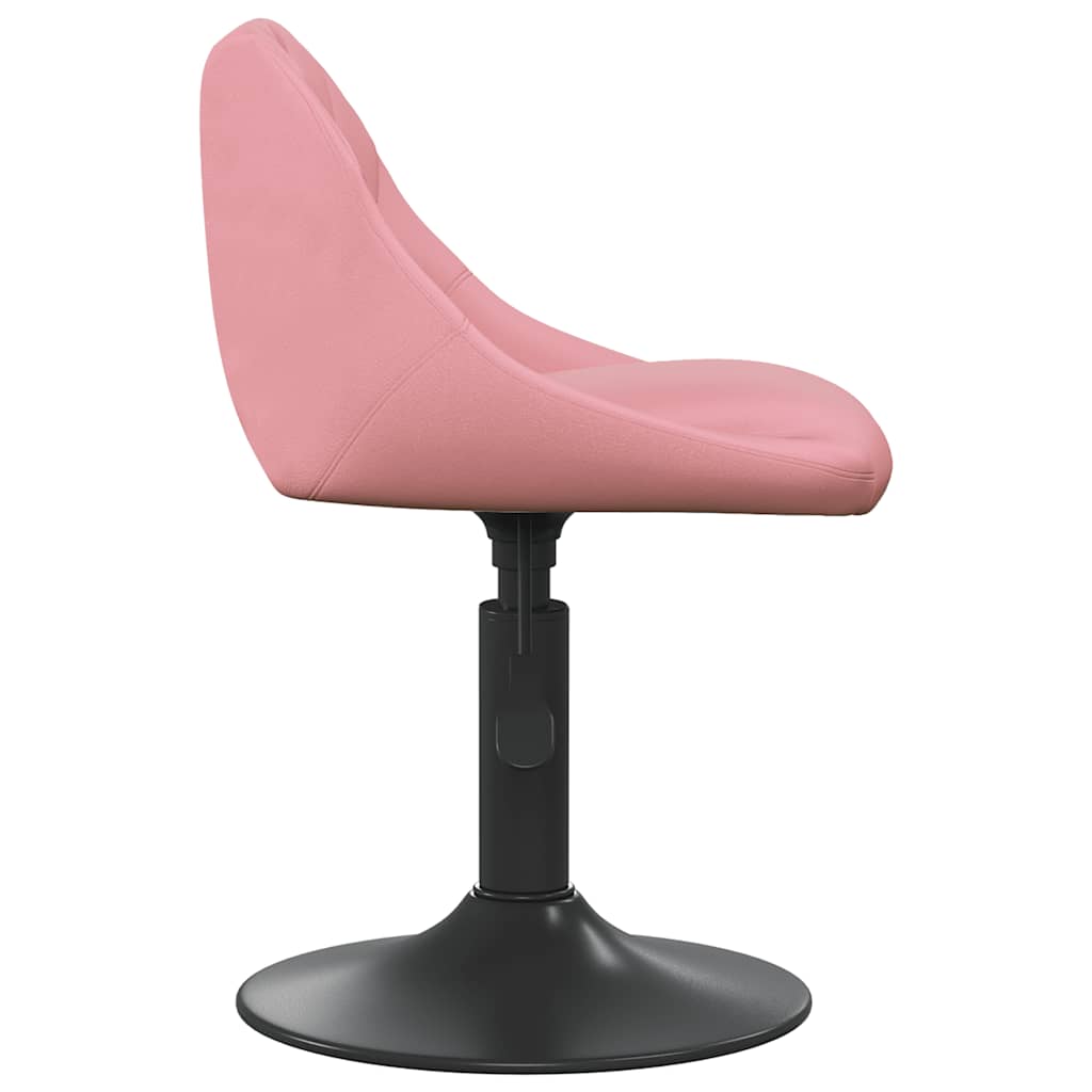 Eetkamerstoelen draaibaar 2 st fluweel roze