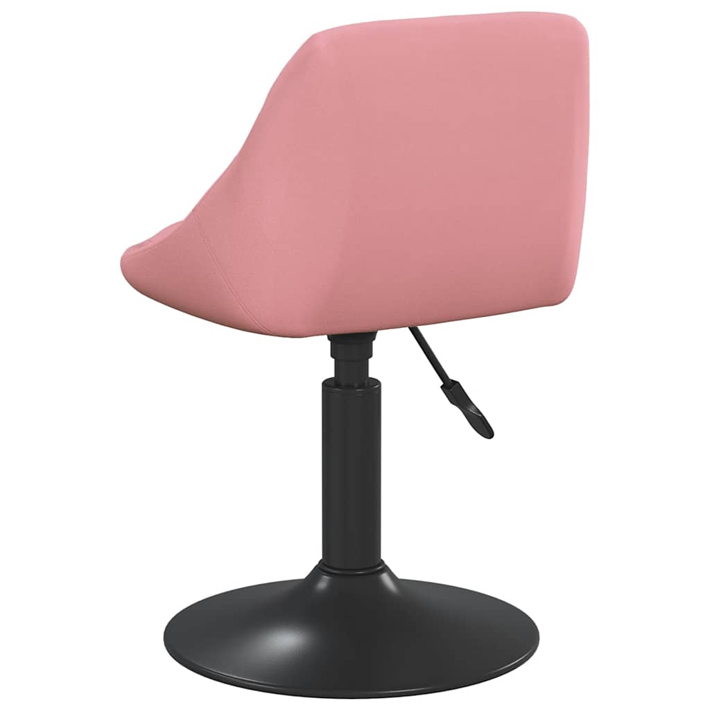 Eetkamerstoelen draaibaar 2 st fluweel roze
