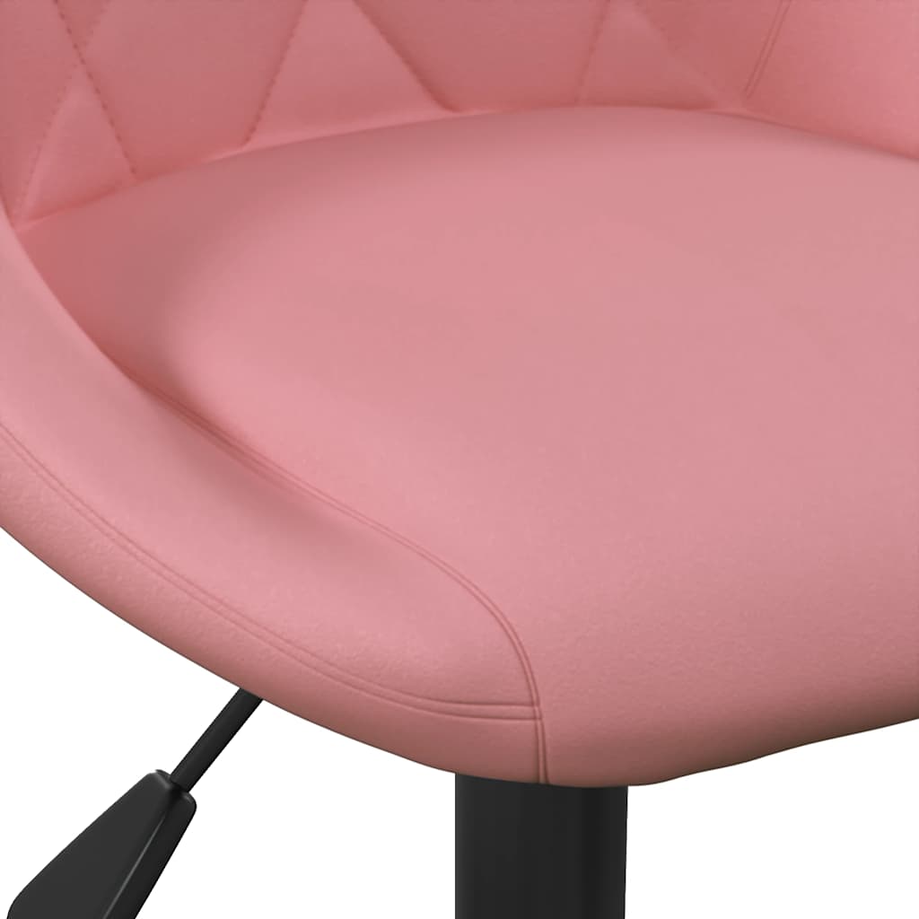 Eetkamerstoelen draaibaar 2 st fluweel roze