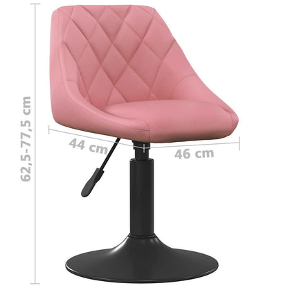 Eetkamerstoelen draaibaar 2 st fluweel roze