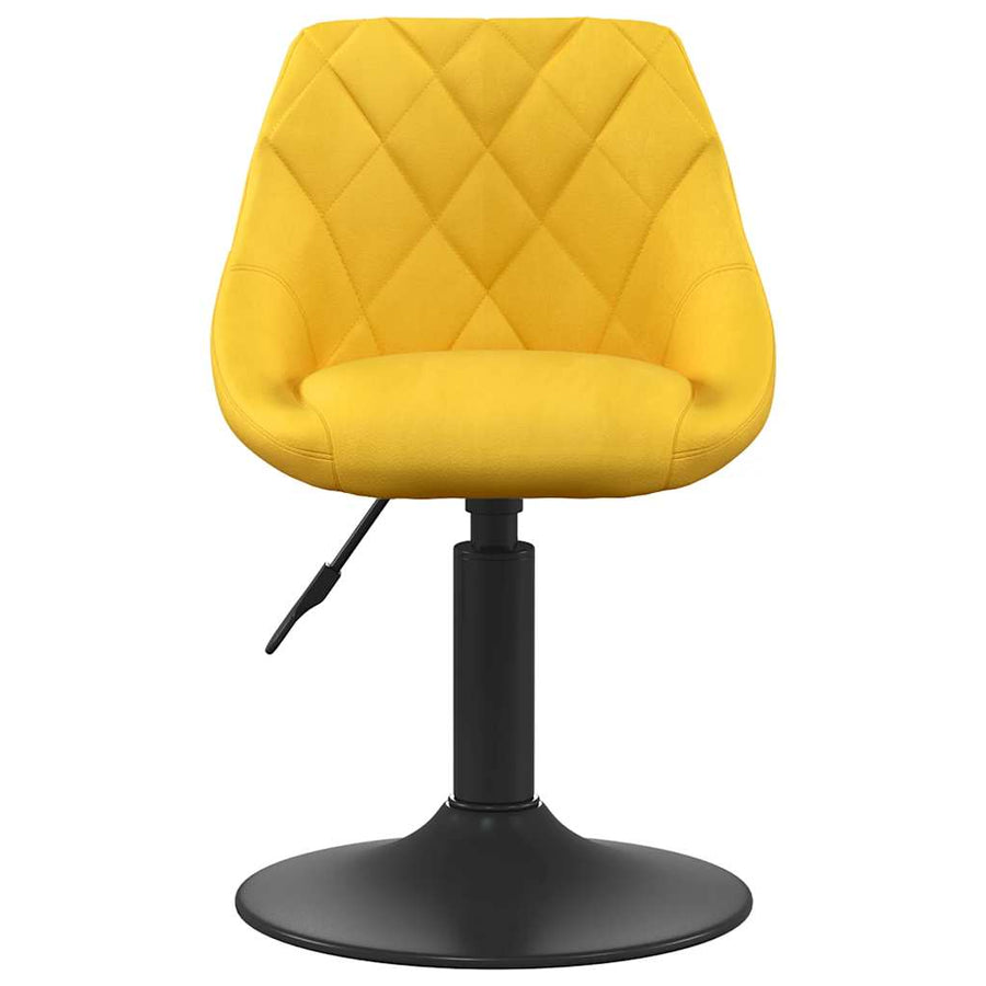 Eetkamerstoelen draaibaar 2 st fluweel mosterdgeel