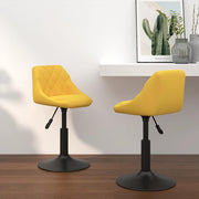 Eetkamerstoelen draaibaar fluweel mosterdgeel 2 st
