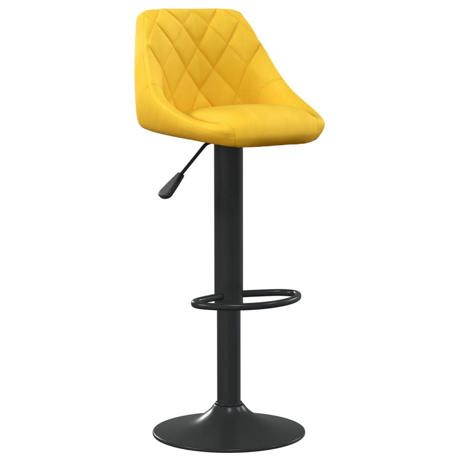 Barkruk Fluweel Mosterdgeel 1