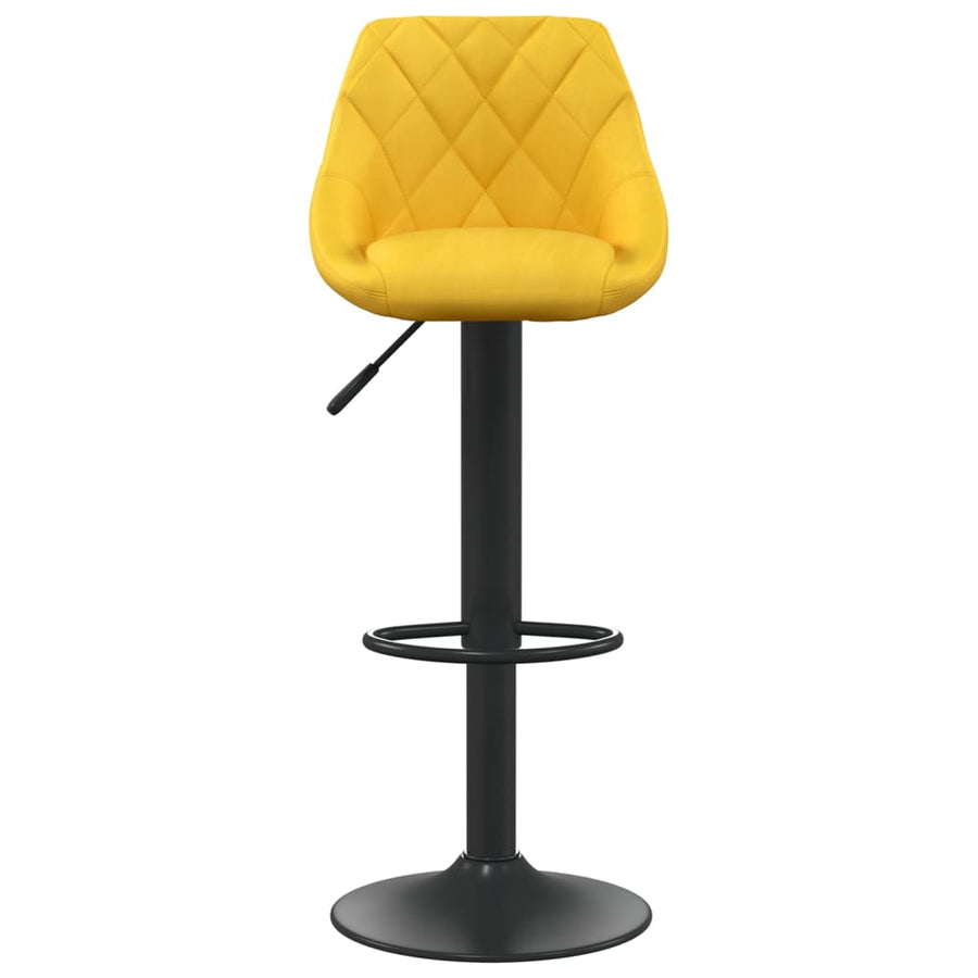 Barkruk Fluweel Mosterdgeel 1