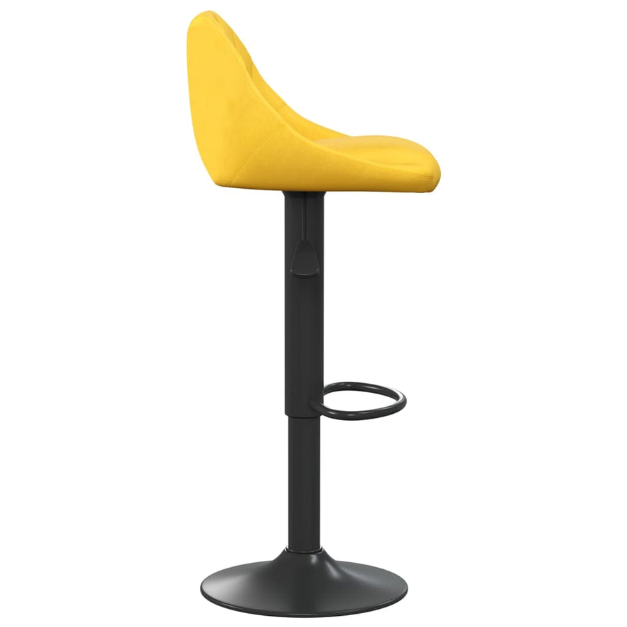 Barkruk Fluweel Mosterdgeel 1
