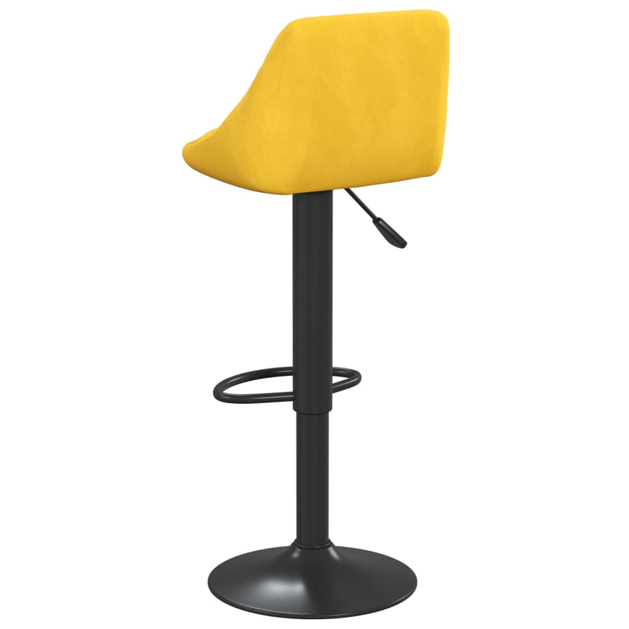 Barkruk Fluweel Mosterdgeel 1