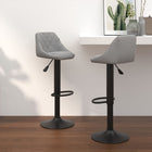 Bar stools 2 pcs velvet light grey