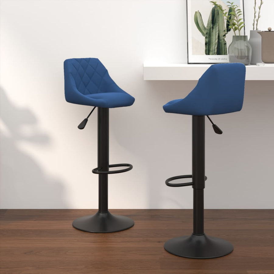 Barkrukken Fluweel 2 Blauw