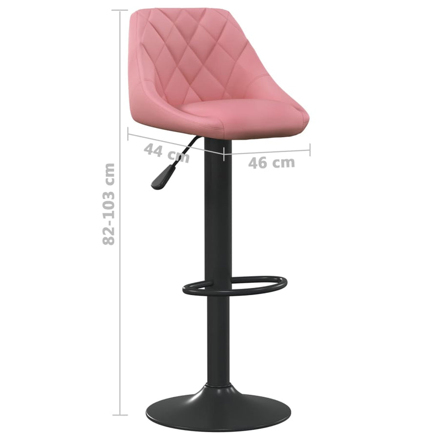 Barkrukken Fluweel 2 Roze